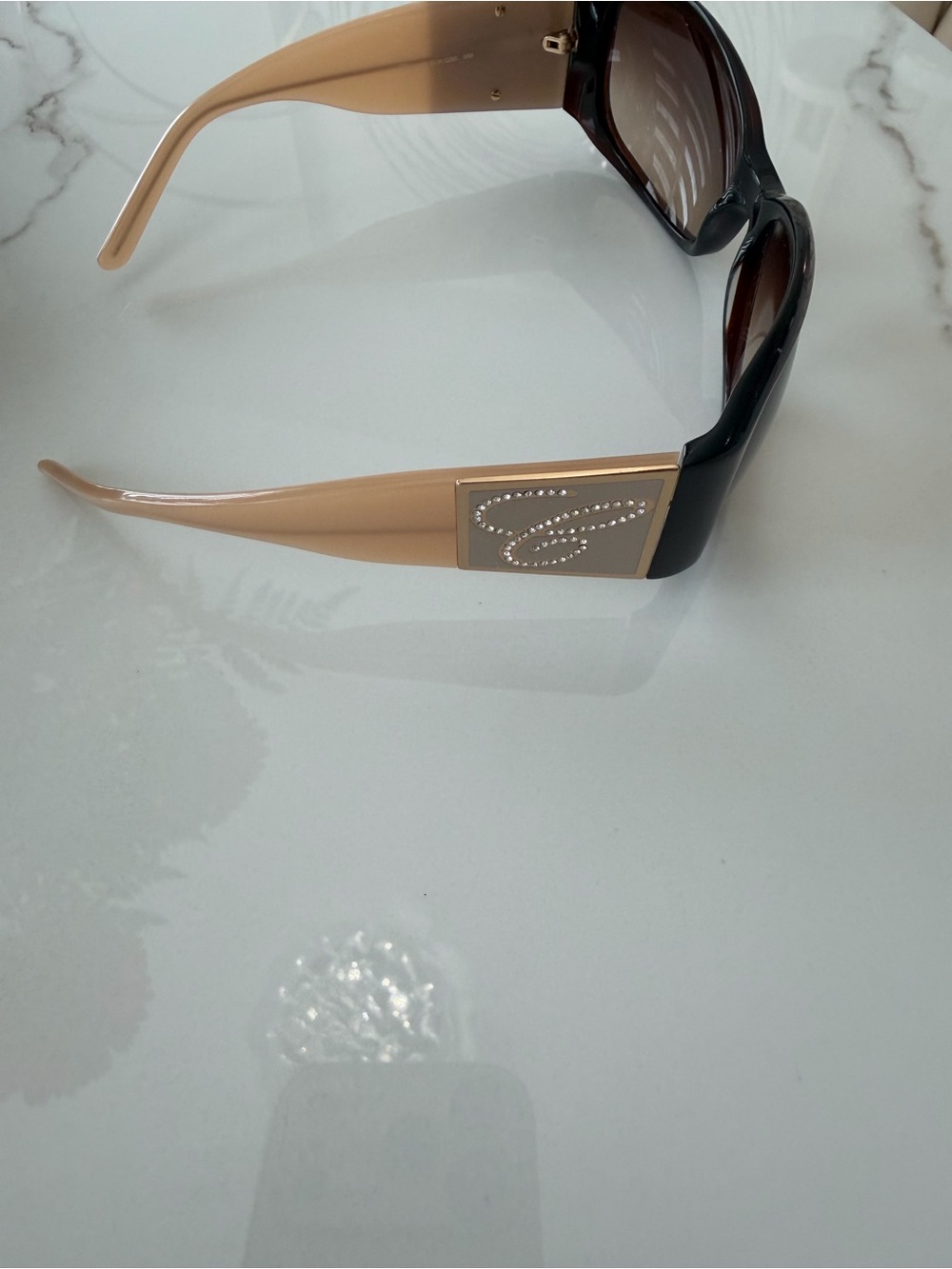 Chopard Women’s Black Frame Sunglasses with Peach Arms